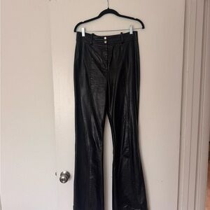 MAJORELLE Black Faux Leather Pants